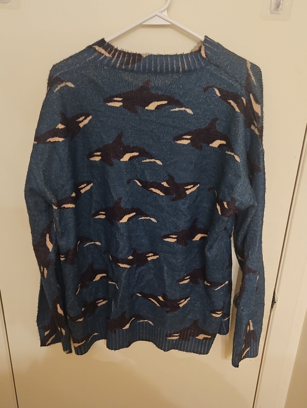 Blue Orca Pattern Sweater